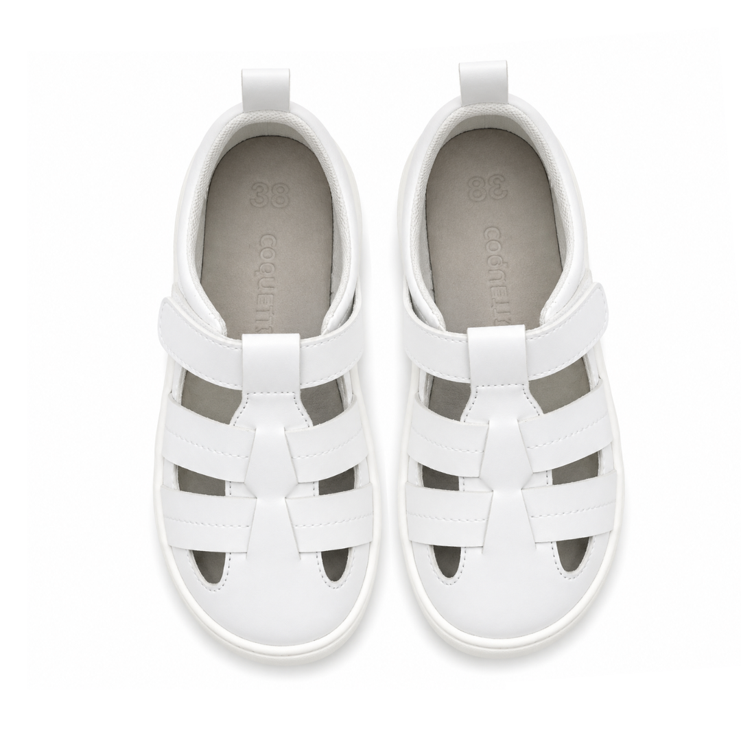 CoqueFlex Sandalia blanca junior vista 2