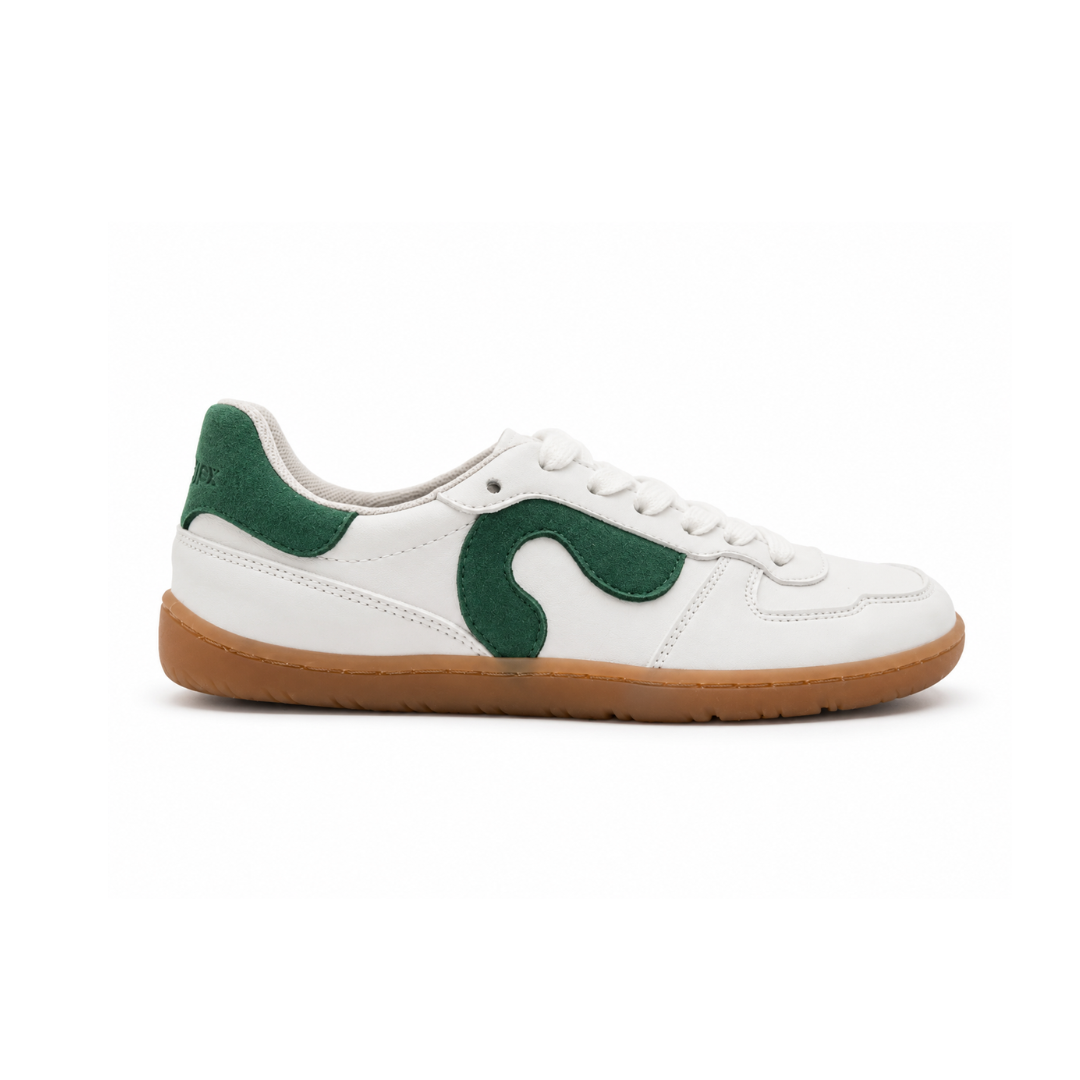 CoqueFlex Sneaker blanca y verde junior