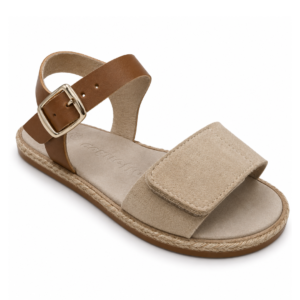 CoqueFlex Sandalia Beige Velcro