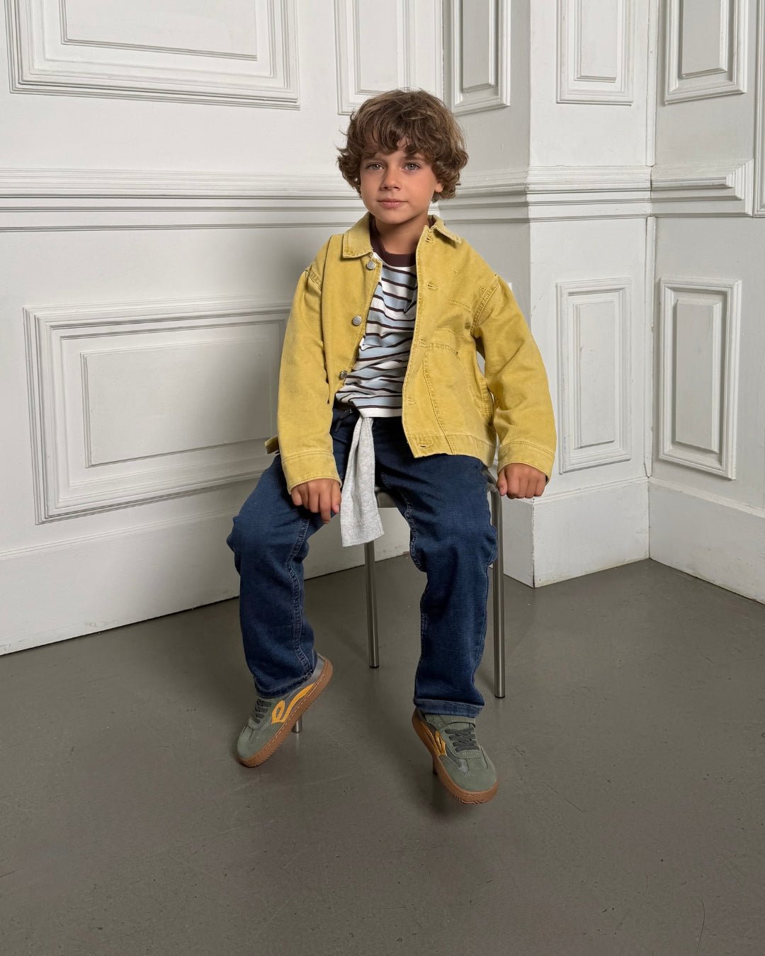 Lejan One Kids - Mineral Gray / Mustard vista 4