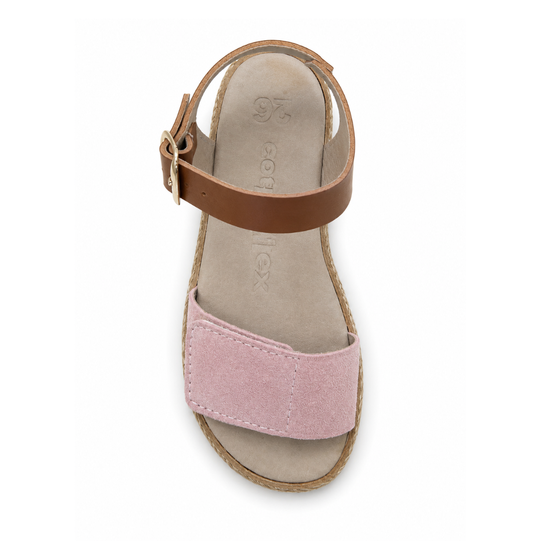 CoqueFlex Sandalia pink Velcro vista 2