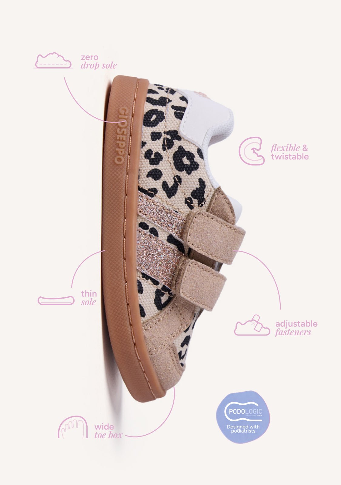 Gioseppo Zapatillas barefoot Tanjay Leopardo vista 5