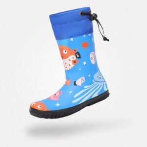 Saguaro Niños Brisk II - Barefoot Botas De Lluvia Azul